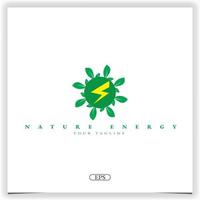 natuur energie logo premium elegante sjabloon vector eps 10