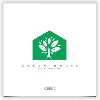 groen huis logo premium elegante sjabloon vector eps 10