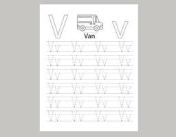 brief traceerboek voor kinderen vector