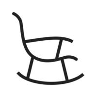 schommelstoel lijn icoon vector