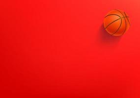 vectorbehang met basketbalbal. 3D-vector achtergrond met kopie ruimte