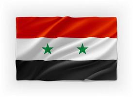 vlag van Syrië. 3d vectorvoorwerp dat op witte achtergrond wordt geïsoleerd vector