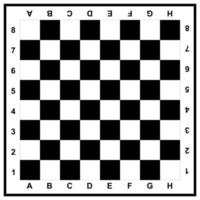 zwart-wit schaakbord met markeringen vector