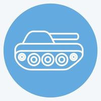 icoon tank. geschikt voor onderwijs symbool. blauwe ogen stijl. eenvoudig ontwerp bewerkbaar. ontwerp sjabloon vector. eenvoudige illustratie vector