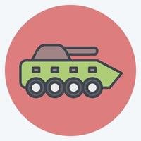 icoon tank. geschikt voor onderwijs symbool. kleur partner stijl. eenvoudig ontwerp bewerkbaar. ontwerp sjabloon vector. eenvoudige illustratie vector