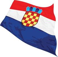 vectorillustratie van de vlag van kroatië vector