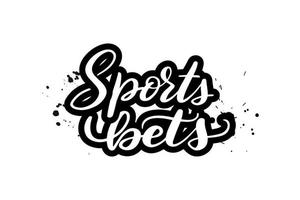 inspirerende handgeschreven borstel belettering sportweddenschappen. vector kalligrafie illustratie geïsoleerd op een witte achtergrond. typografie voor banners, badges, ansichtkaarten, tshirts, prenten, posters.