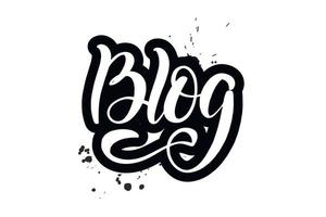 inspirerende handgeschreven borstel belettering blog. vector kalligrafie illustratie geïsoleerd op een witte achtergrond. typografie voor banners, badges, ansichtkaarten, tshirts, prenten, posters.