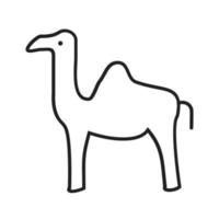 kameel lijn icoon vector