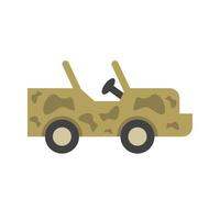 safari jeep plat veelkleurig pictogram vector