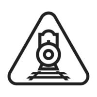 spoorweg teken lijn pictogram vector