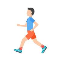 hardlopen plat veelkleurig pictogram vector