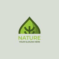 natuur blad gradiënt modern logo vector