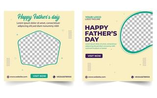 happy vaders dag social media post design, gebroken witte kleur vaderdag social media post banner met afbeelding placeholder vector