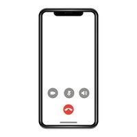 slimme mobiele telefoon videobellen png transparante mockup vector