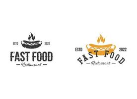 hotdog restaurant logo ontwerpsjabloon. vector