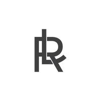 letter rl overlappende lijnen monogram ontwerp vector