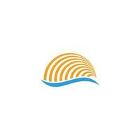 strepen signaal golven zon symbool logo vector