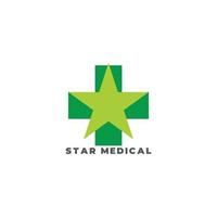 ster kleurrijke medische geometrische symbool logo vector