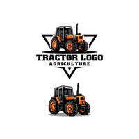 gele tractor en opgraving logo vector