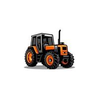 tractor en opgraving logo vector