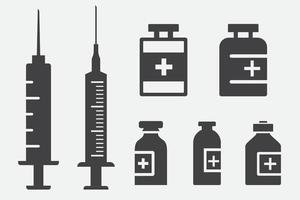 set van medische pictogrammen geïsoleerde vectorillustratie vector