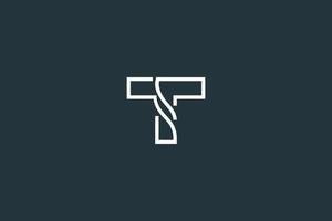 minimale letter t logo vector ontwerpsjabloon