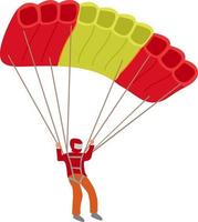 skydiver geïsoleerd. parachutist vector