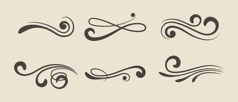 set decoratieve kalligrafische elementen, swirl-verdelers en ornamenten voor uw ontwerp en pagina-inrichting