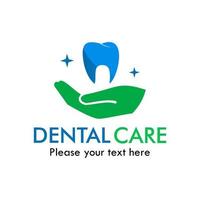 tandheelkundige zorg logo sjabloon illustratie. geschikt voor medisch, hospitla, kliniek, dokter, web etc vector