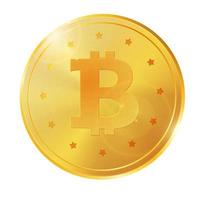 realistische 3d gouden bitcoin munt vectorillustratie voor fintech vector