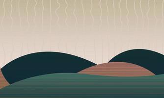 Japanse achtergrond met lijn golfpatroon vector. abstracte kunst sjabloon met kromme patroon. berg bos banner ontwerp in oosterse stijl. vector