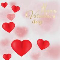 Valentijnsdag kaart met hartjes