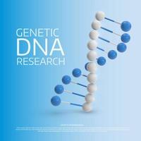 abstracte kleurrijke medische achtergrond met 3D-dna-molecuul. po vector