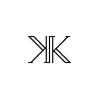 letter kk k logo pictogram ontwerp vector