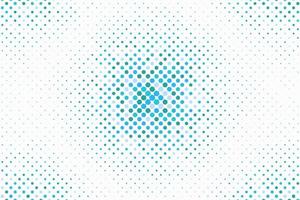 abstracte blauwe en groene kleur halftone kleine zeshoek vormen met dynamisch patroon op witte achtergrond. vector