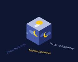 initiële slapeloosheid, middelste slapeloosheid en terminale slapeloosheid vector