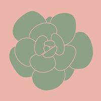 doodle sappige bloem. woestijnbloem voor print en design. moderne patroon.