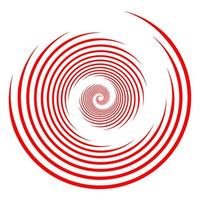 rode snelheidslijnen in de vorm van een cirkel. optische illusievector. trendy ontwerpelement voor frames, logo, tatoeage, banners, web, prints, posters, sjablonen, patronen en abstracte achtergronden. optische kunst.