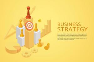 bedrijfsstrategie plannen en doelen stellen vector