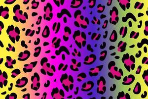 luipaardprint van regenboogkleuren. gradiënt achtergrond. handgetekende vector achtergrond