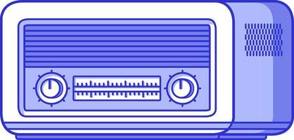 oude radio.retro vintage technology.musical player.media en muziek pictogram vector.isolated op een witte achtergrond. vector