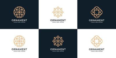 set van modern ornament logo ontwerp vector concept voor decoratie