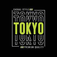 Tokyo Japan typografie t-shirt citaten en kledingontwerp vector