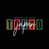 Tokyo Japan typografie t-shirt citaten en kledingontwerp vector