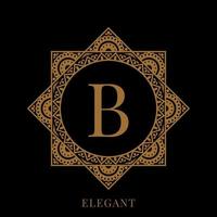 elegante letter b mandala logo sjabloon vector