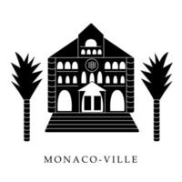 europese hoofdsteden, monaco-ville city vector