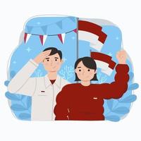 Indonesië onafhankelijkheidsdag concept vector