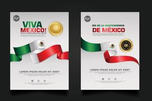 mexico gelukkige onafhankelijkheidsdag achtergrond sjabloon. vector