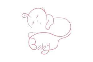 schattige baby logo pictogram ontwerp vector